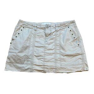 Y2K Old Navy Womens Cargo Style‎ Khaki Button Skirt Size 2